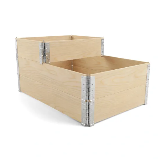 Industrial Folding Wooden Box Hinged Pallet Collars