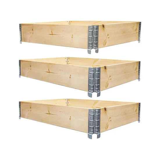 Industrial Folding Wooden Box Hinged Pallet Collars