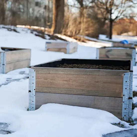 Industrial Folding Wooden Box Hinged Pallet Collars